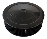 14" x 4" Air Cleaner Assy 7-5/16" Flat Base Black Cotton AF2251-1235 - Aeroflow