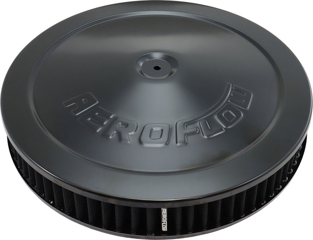 14" x 2-1/4" Air Cleaner Assy 5-1/8" Flat Base Black AF2251-1270 - Aeroflow