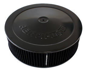 14" x 4" Air Cleaner Assy 5-1/8" Drop Base Black, Cotton AF2251-1290 - Aeroflow