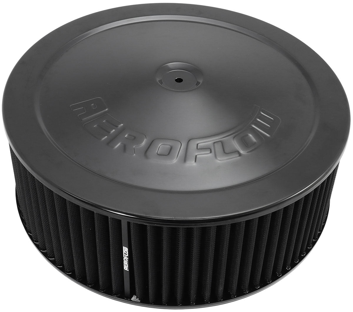 14" x 5" Air Cleaner Assy 5-1/8" Drop Base Black, Cotton AF2251-1300 - Aeroflow
