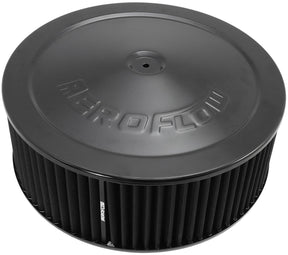 14" x 5" Air Cleaner Assy 5-1/8" Drop Base Black, Cotton AF2251-1300 - Aeroflow