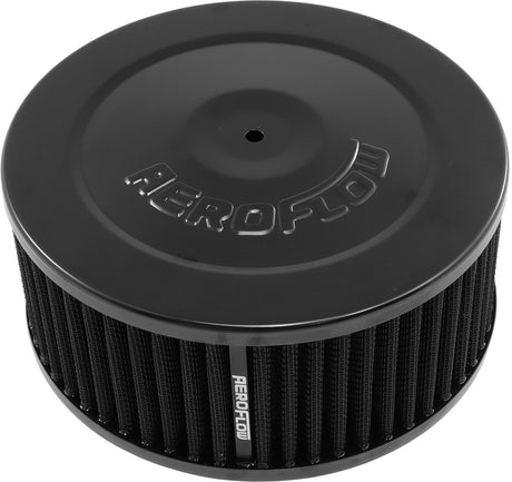 7" x 3" Air Cleaner Assy 5-1/8" Flat Base Black, Cotton AF2251-1330 - Aeroflow