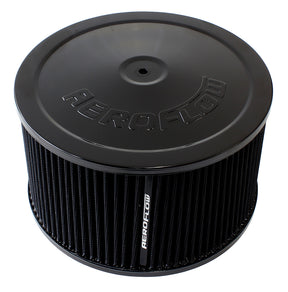 9" x 5" Air Cleaner Assembly 5-1/8" Neck, Black Lid, Cotton AF2251-1365 - Aeroflow