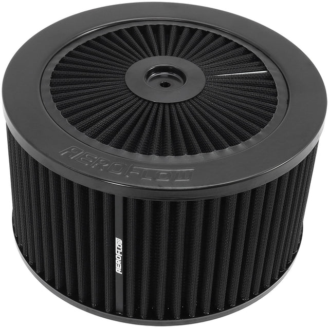 9" x 5" Full Flow Air Cleanerassembly 5-1/8" Black Cotton AF2251-1375 - Aeroflow