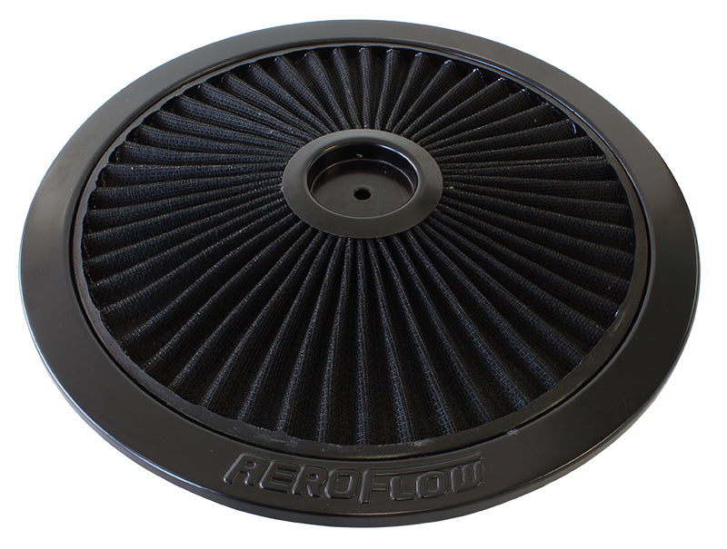 14" Black Full Flow Top Plate Black Cotton Hi Flow & Filtration AF2251-1401 - Aeroflow