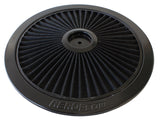 14" Black Full Flow Top Plate Black Cotton Hi Flow & Filtration AF2251-1401 - Aeroflow