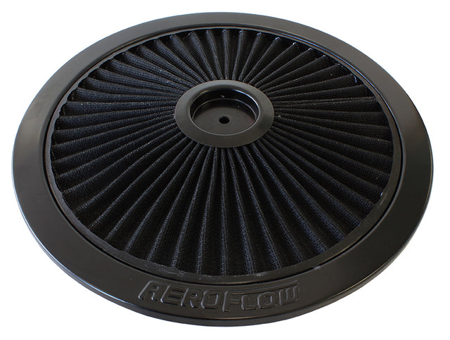14" Black Full Flow Top Plate Black Cotton Hi Flow & Filtration AF2251-1401 - Aeroflow