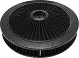 14" x 2-1/8 Full Flow Assembly 5-1/8" Flat Base Black AF2251-3030 - Aeroflow