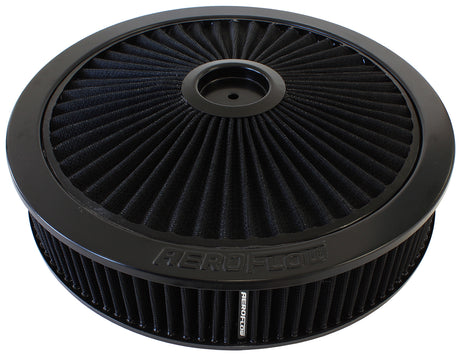 14" x 3" Full Flow Assembly 5-1/8" 1-1/8" Drop Base Black AF2251-3040 - Aeroflow