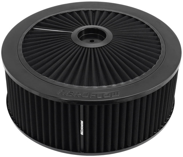 14" x 5" Full Flow Assembly 5-1/8" 1-1/8" Drop Base Black AF2251-3070 - Aeroflow