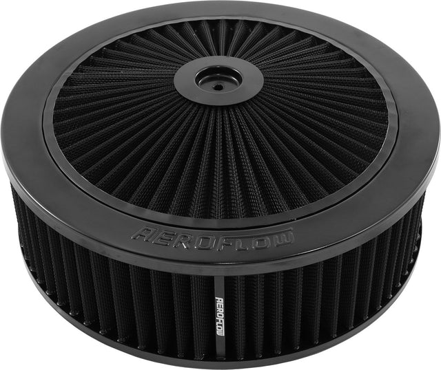 11" x 3-1/2" Full Flow ASSEMBL5-1/8" Flat Base Black AF2251-3120 - Aeroflow