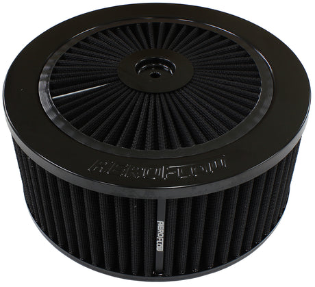 9" x 4" Full Flow Assembly 7-5/16" Flat Base Black Cotto AF2251-3154 - Aeroflow