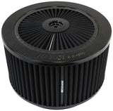 9" x 5" Full Flow Assembly 7-5/16" Flat Base Black Cotton AF2251-3155 - Aeroflow