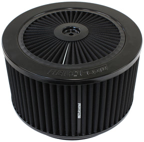 9" x 5" Full Flow Assembly 7-5/16" Flat Base Black Cotton AF2251-3155 - Aeroflow