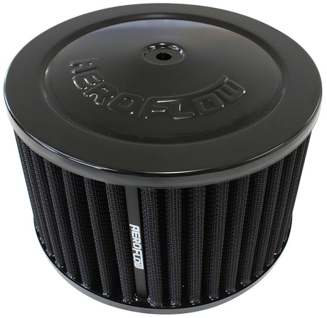 6-3/8" x 4" Air Cleaner Assy 5-1/8" Neck, Black, Cotton AF2251-3981 - Aeroflow