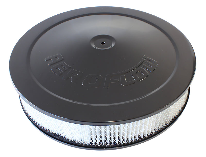 14" x 3" Air Cleaner Assy 5-1/8" Drop Base Black, Paper AF2256-1280 - Aeroflow