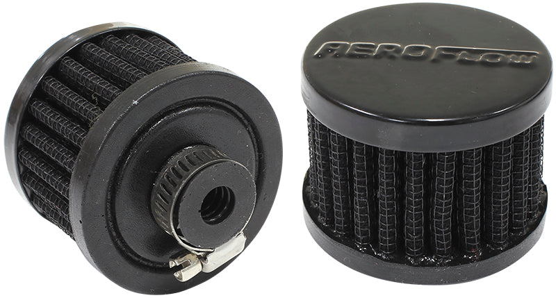 3/8" Univ Clamp On Filter 2" O.D, 1-1/2" H, Black Top AF2271-1320 - Aeroflow