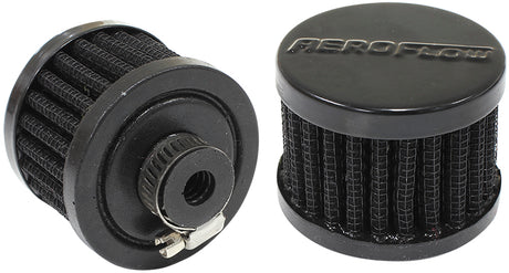 3/8" Univ Clamp On Filter 2" O.D, 1-1/2" H, Black Top AF2271-1320 - Aeroflow