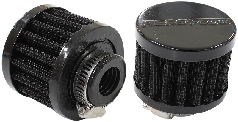 5/8" Univ Clamp On Filter 2" O.D, 1-1/2" H, Black Top AF2271-1340 - Aeroflow