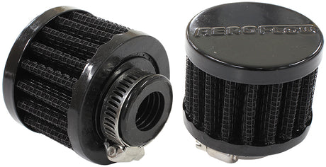 5/8" Univ Clamp On Filter 2" O.D, 1-1/2" H, Black Top AF2271-1340 - Aeroflow