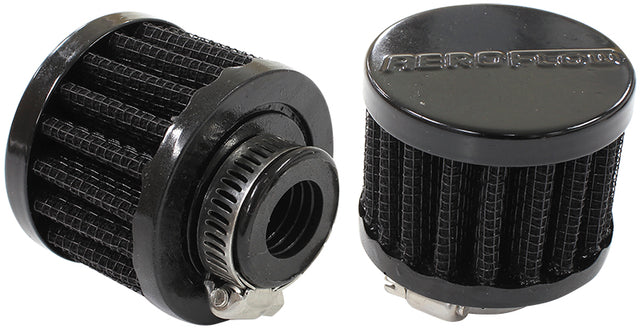 5/8" Univ Clamp On Filter 2" O.D, 1-1/2" H, Black Top AF2271-1340 - Aeroflow