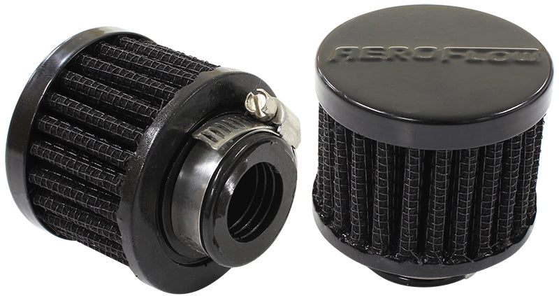 3/4" Univ Clamp On Filter 2" O.D, 1-1/2" H, Black Top AF2271-1360 - Aeroflow