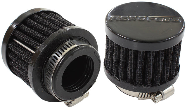 1" Univ Clamp On Filter 2" O.D, 1-1/2" H, Black Top AF2271-1370 - Aeroflow