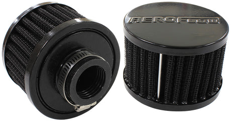 1" Univ Clamp On Filter 3" O.D, 2-1/4" H, Black Top AF2271-1420 - Aeroflow