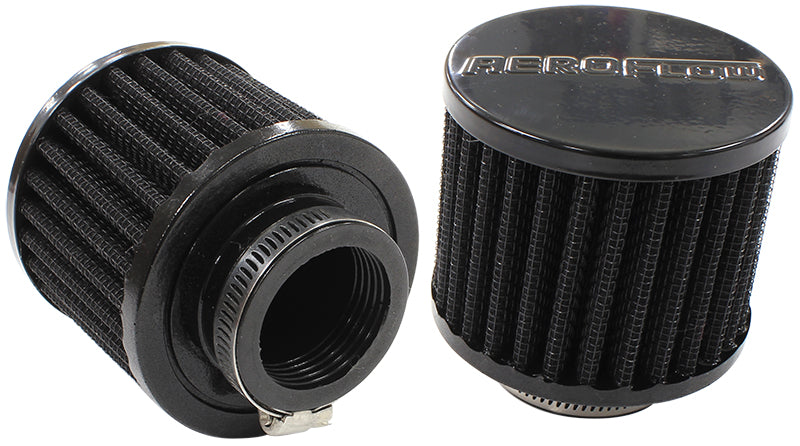 1-3/8" Univ Clamp On Filter 3" O.D, 2-1/2" H, Black Top AF2271-1440 - Aeroflow