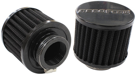 1-3/8" Univ Clamp On Filter 3" O.D, 2-1/2" H, Black Top AF2271-1440 - Aeroflow