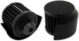 1-1/4" Push In Breather With Shield 3" O.D 2-1/2" H Black Top AF2271-1516 - Aeroflow