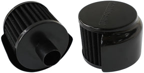 1" Push In Breather W/ Shield 3" O.D, 2-1/2" H, Black Top AF2271-1520 - Aeroflow