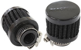 9/16" Univ Clamp On Filter 1-3/8" O.D, 1-1/8" H, Black Top AF2271-2480 - Aeroflow