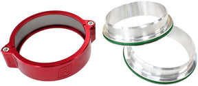 2.0" Billet Intercooler Clamps Quick Connect Red Clamp AF25-2000R - Aeroflow