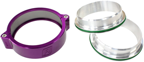 3.5" Billet Intercooler Clamps Quick Connect Purple Clamp AF25-3500PUR - Aeroflow