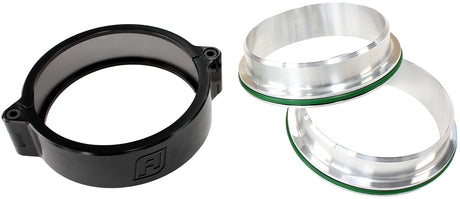 4.0" Billet Intercooler Clamps Quick Connect Black Clamp AF25-4000BLK - Aeroflow