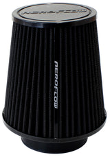 3-1/2 Clamp-On Tapered Filter 4.6-6.1 O.D, 6.1 High Black AF2711-0950 - Aeroflow