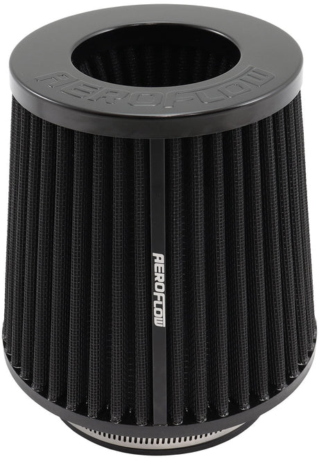 Universal Flange Clamp On Tapered Filter 6"/4.7" OD 5.5" High Black AF2711-1001 - Aeroflow