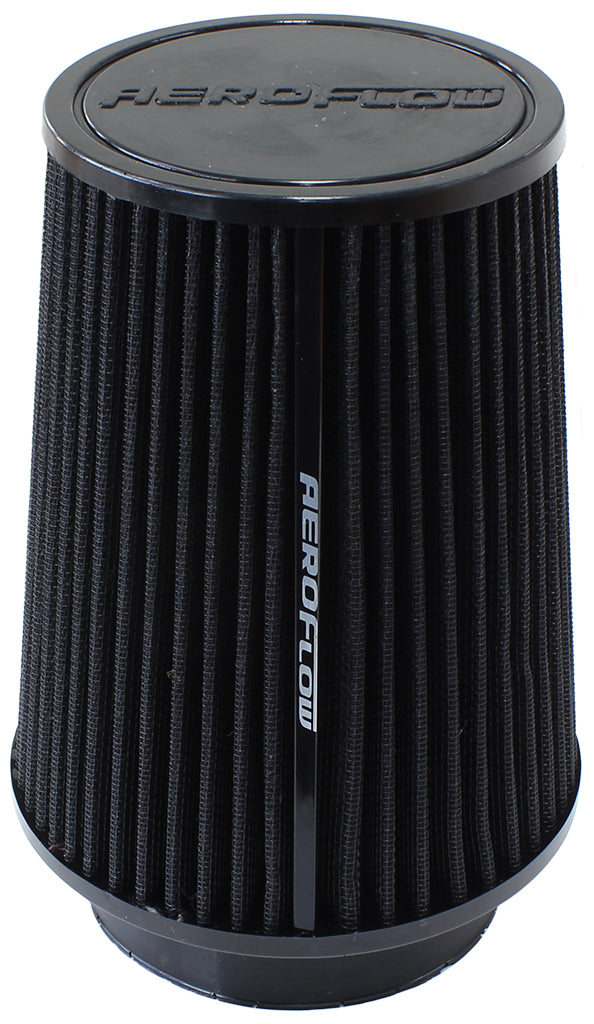 4" Clamp-On Round Filter 5.9 O.D, 7.3 High Black Cotton AF2711-1015 - Aeroflow