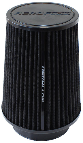 4" Clamp-On Round Filter 5.9 O.D, 7.3 High Black Cotton AF2711-1015 - Aeroflow