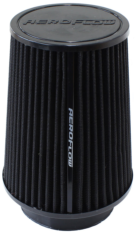 4" Clamp-On Round Filter 5.9 O.D, 7.3 High Black Cotton AF2711-1015 - Aeroflow