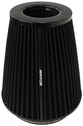 6" Clamp-On Inv Tapered Filter 7.5 / 4.7 O.D, 8" H Black AF2711-1044 - Aeroflow