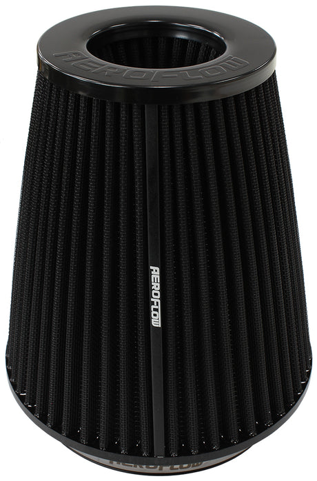 6" Clamp-On Inv Tapered Filter 7.5 / 4.7 O.D, 8" H Black AF2711-1044 - Aeroflow