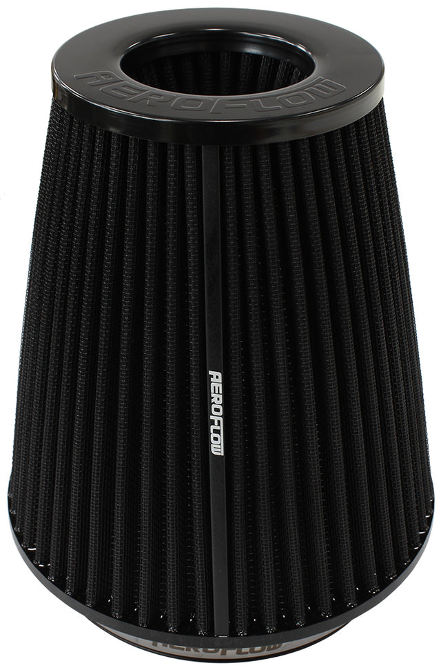 6" Clamp-On Inv Tapered Filter 7.5 / 4.7 O.D, 8" H Black AF2711-1044 - Aeroflow