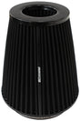 6" Clamp-On Inv Tapered Filter 7.5 / 4.7 O.D, 8" H Black AF2711-1044 - Aeroflow