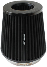 5" Clamp-On Inv Tapered Filter 4.5 / 6.5 O.D, 6" H Black AF2711-2800 - Aeroflow