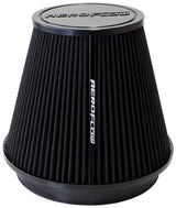 6" Clamp-On Tapered Filter 7.75 / 4.6 O.D, 6.1" H Black AF2711-3100 - Aeroflow