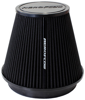 6" Clamp-On Tapered Filter 7.75 / 4.6 O.D, 6.1" H Black AF2711-3100 - Aeroflow