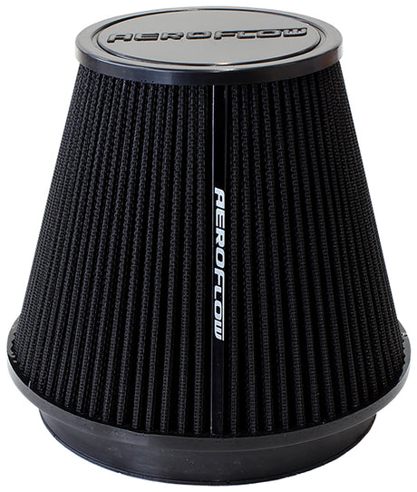 6" Clamp-On Tapered Filter 7.75 / 4.6 O.D, 6.1" H Black AF2711-3100 - Aeroflow