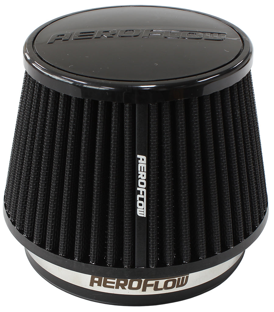 5" Clamp-On Tapered Filter 4.6-6.5 O.D, 4.15 High Black AF2711-5163 - Aeroflow
